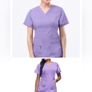 Adar XL Lavender Scrub top